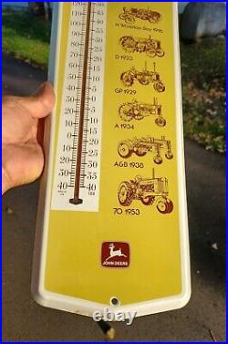 Vintage John Deere Advertising Thermometer John Deere Tractor Sign