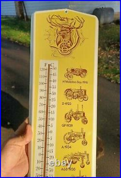 Vintage John Deere Advertising Thermometer John Deere Tractor Sign
