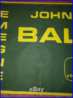 Vintage John Deere Balers Dealer Banner 4 Legged Deere Logo HUGE