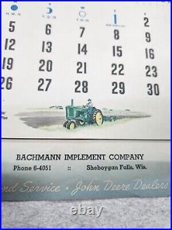Vintage John Deere Calendar 1953 Tractor Implement Dealer JD farm advertising
