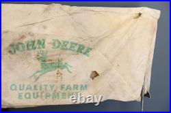 Vintage John Deere Canvas Tractor Umbrella Farm Equipment Advertising sign