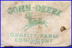 Vintage John Deere Canvas Tractor Umbrella Farm Equipment Advertising sign