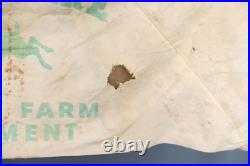 Vintage John Deere Canvas Tractor Umbrella Farm Equipment Advertising sign