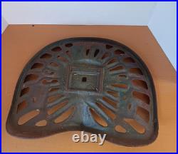 Vintage John Deere Cast Iron Farmhouse Decor Sign Tractor Seat 1847 JD Deer