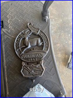 Vintage John Deere Cast Iron Wall Pocket Plaque Letter Mail Bill 10 x 17