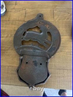 Vintage John Deere Cast Iron Wall Pocket Plaque Letter Mail Bill 10 x 17