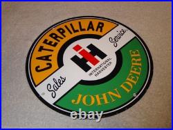 Vintage John Deere Caterpillar International Harvester Porcelain Metal Gas Sign
