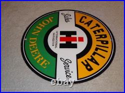 Vintage John Deere Caterpillar International Harvester Porcelain Metal Gas Sign