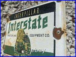 Vintage John Deere Caterpillar Tractor Porcelain Farm Ranch Agriculture Sign
