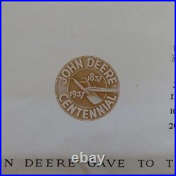 Vintage John Deere Centennial Calendar 1937 November Advertising Bridge Train