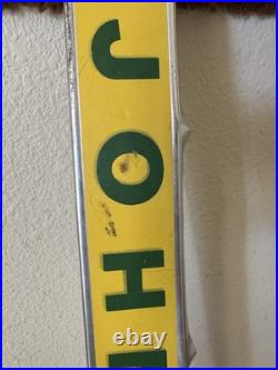 Vintage John Deere Chrome Emblem Name Plate Plaque sign