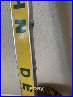 Vintage John Deere Chrome Emblem Name Plate Plaque sign