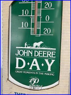 Vintage John Deere Day 150 Great Moments Outdoor Thermometer 27 1/4 X 8 1/4