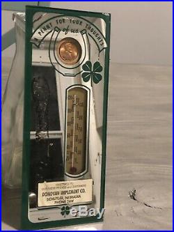 Vintage John Deere Dealer Advertising Penny For Your Thought Mirror Thermometer