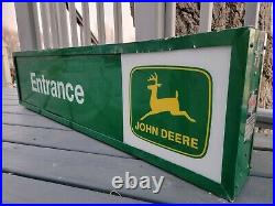 Vintage John Deere Dealership ENTRANCE Sign Logo 48 x 12 Dealer Tractor
