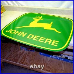 Vintage John Deere Farm Equipment Dealer Sign, Advertising Ag, 32 X 28