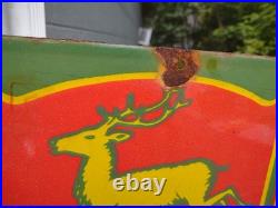 Vintage John Deere Farm Implements 36 X 12 Porcelain Metal Tractor? Sign