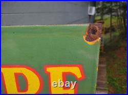 Vintage John Deere Farm Implements 36 X 12 Porcelain Metal Tractor? Sign