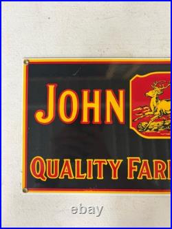 Vintage John Deere Farm Implements Porcelain Metal Sign