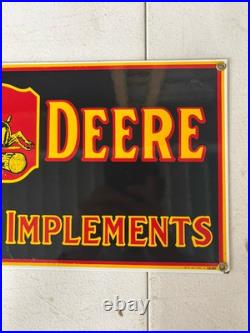 Vintage John Deere Farm Implements Porcelain Metal Sign