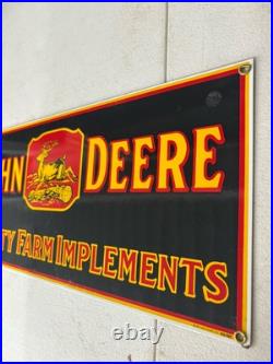 Vintage John Deere Farm Implements Porcelain Metal Sign