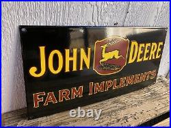 Vintage John Deere Farm Implements Tractor Porcelain Sign Farm Tractor Oil