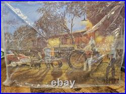 Vintage John Deere Farm Sign Pitchin For A Double Ringer Still In Bag