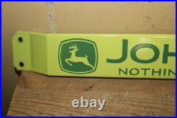 Vintage John Deere Farm Tractor 32 Door Push Pull Bar Porcelain Metal Sign
