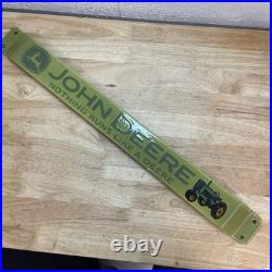 Vintage John Deere Farm Tractor 32 Door Push Pull Bar Porcelain Metal Sign