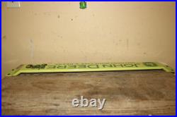 Vintage John Deere Farm Tractor 32 Door Push Pull Bar Porcelain Metal Sign