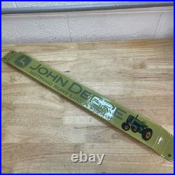 Vintage John Deere Farm Tractor 32 Door Push Pull Bar Porcelain Metal Sign