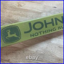 Vintage John Deere Farm Tractor 32 Door Push Pull Bar Porcelain Metal Sign