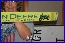 Vintage John Deere Farm Tractor Dealership 32 Door Push Pull Bar Porcelain Sign