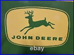 Vintage John Deere Fertilizers Sign 25x18 Metal