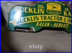 Vintage John Deere License Plate Topper Porcelain Sign Gas Oil Truck Motorcycle Vintage John Deere License Plate Topper Porcelain Sign Gas Oil Truck Motorcycle