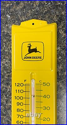 Vintage John Deere Metal 13 Therometer Nothing Runs Like A Deere Nib (69)