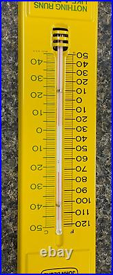 Vintage John Deere Metal 13 Therometer Nothing Runs Like A Deere Nib (69)