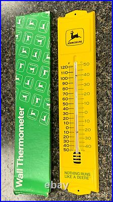 Vintage John Deere Metal 13 Therometer Nothing Runs Like A Deere Nib (69)