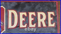 Vintage John Deere Metal Sign Quality Farm Implements 9.75h x 25.75w