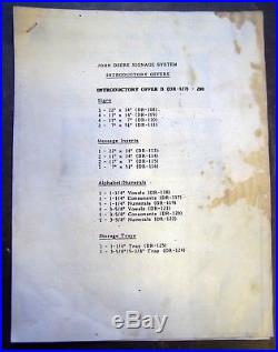 Vintage John Deere Modular Signage Point of Sale System (DR-127) 1970's 1980's