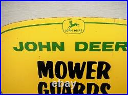 Vintage John Deere Mower Guards Original Delearship Sign 2 Sided Rare