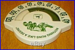 Vintage John Deere Nothing Runs Like A Deere Thermometer Sign Made In U. S. A