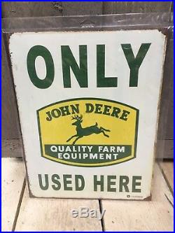 Vintage John Deere Only Used Here Tin Sign