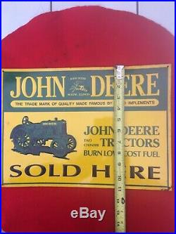 Vintage John Deere Original EMBOSSED Tin Sign