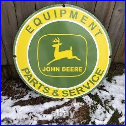 Vintage John Deere Parts and service? Porcelain sign large 30