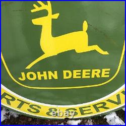 Vintage John Deere Parts and service? Porcelain sign large 30