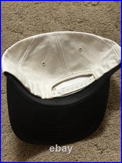 Vintage John Deere Patch Hat K Products Snapback Cap Beige Black Yellow 80s