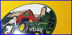 Vintage John Deere Porcelain Farm Tractor Implements Barn Sales Service Sign