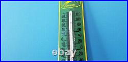 Vintage John Deere Porcelain Gas Automobile Farm Tractor Ad Sign Thermometer