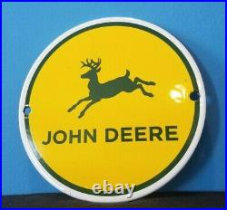 Vintage John Deere Porcelain Gas Farm Implements Service Sale Tractor 6 Sign